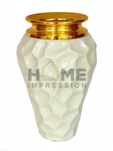 แจกันดอกไม้แฟนซีทำจากโลหะเคลือบผงสีขาวสำหรับวางกลางโต๊ะแจกันดอกไม้ตกแต่ง - Product Image 6