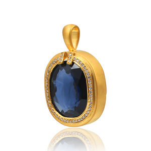 สร้อยคอจี้อัญมณี925ชุบทองแบบไดนามิกสำหรับของขวัญครบรอบหมั้น - Product Image 2