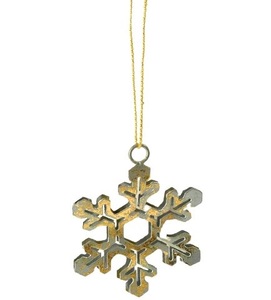 BEST QUALITY METAL ALUMINIUM TREE DECORATION <b>SMALL</b> DESIG SNOWFLAKE CHRISTMAS HANGING <b>ORNAMENT</b> - Product Image 1