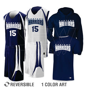 Logo personnalisé élégant Ensemble d'uniformes de basket-ball graphiques audacieux Maillot de basket-ball tout temps à séchage rapide de qualité supérieure - Product Image 1