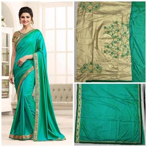 Sari muy hermoso y diseñador ropa de fiesta mujer desgaste Sari con pieza de blusa algodón indio seda adultos soporte lavable 500 ropa - Product Image 2