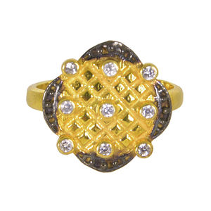 2023 Designer Collection Vente chaude Bague de mariage en argent sterling 925 rhodié noir et plaqué or 18 carats avec zircon intégré - Product Image 2