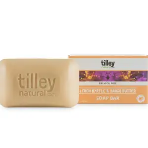 TILLEY Natural - Lemon Myrtl & Mango Butter Soap 120g - Palm Oil Free - Soap Bars