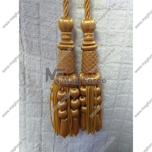 Borla de lingotes dorados con cordón para borlas de decoración Precio al por mayor Borlas de decoración de la casa - Product Image 2