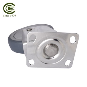 5 Inch Không Gỉ Dolly Cao Su Xe Đẩy Caster Xoay Bánh Xe Heavy Duty - Product Image 6