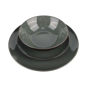 Juego de platos de <span class=keywords><strong>cerámica</strong></span> coloridos para el hogar, <span class=keywords><strong>vajilla</strong></span> con platos sencillos de personalidad, plato de fruta europea, color azul - Product Image 3