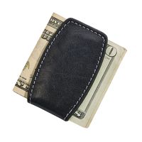 Penjepit Uang Kulit Asli Berkualitas Tinggi Model Slim RFID Zipper Vintage Custom Grosir dengan Logo dan Warna Sesuai Pesanan