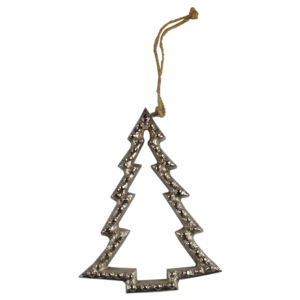 Ornement suspendu en forme d'arbre de Noël supérieur peint Design de finition rouge Ornement suspendu décoratif de Noël - Product Image 2