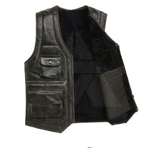 Gilet en cuir élégant pour hommes, de haute qualité, Design classique - Product Image 2