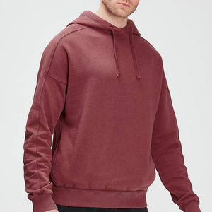 Wholesale 100% Cotton <b>Fleece</b> Hoodie Long Sleeve Pullover Outdoor <b>Sweatshirt</b> with Plain Print for Winter - Product Image 1