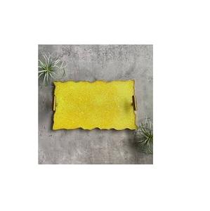 Plateau en résine bleu ciel 100%, résine, grand et bois époxy, cadeau maison, plateau de rivière en bois d'olive, service de fête époxy - Product Image 6