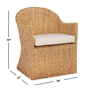 Silla de mimbre Natural, exquisita y duradera, sofá individual de jacinto de agua para sala de estar - Product Image 5