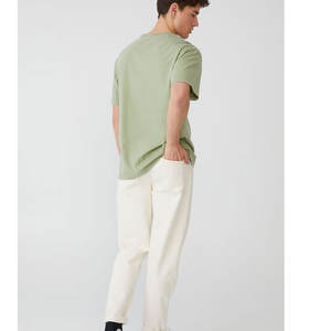 T-shirt d'entraînement athlétique en coton décontracté pour hommes, col rond, solide, classique, à manches courtes - Product Image 3