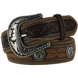 Lace Lubbock — ceinture d'outillage en cuir occidental, pour hommes, décoration avec boucle de styliste et double couture - Product Image 1