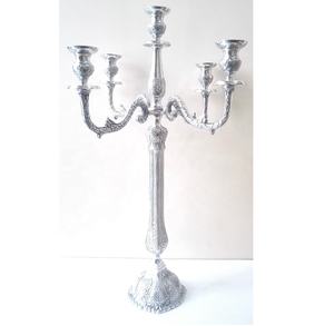 Portavelas plateado de 5 brazos - Product Image 1