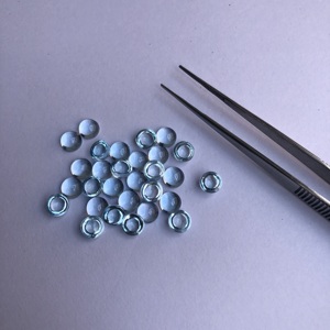 Topacio Azul Cielo Natural de 4 mm, Cabujones Planos, Piedras Preciosas Sueltas, Certificado IGI, Joyería de Alta Calidad, Tendencia en Línea, Alibaba - Product Image 2