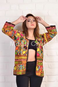 Veste Gilet Manteau de Mode Hippie Bohème - Veste Brodée Indienne de Créateur - Veste de Danse Gujarati - Gilet Vintage Bohème - Product Image 2