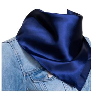 Satin <b>Scarf</b> Factory Manufacturing Custom Women Navy Blue <b>Mens</b> <b>Scarf</b> Viscose Winter WF6019 Basic Milano Exclusive - Product Image 1