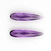 Pendentif long facetté 9x30mm en améthyste synthétique de laboratoire, poli miroir, pour la fabrication de bijoux, boucles d'oreilles, taille personnalisée, emballage sur mesure