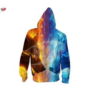 Sweat à capuche à sublimation pour hommes, vêtements de sport d'hiver, sweats à capuche 100% tissu en polyester avec logo personnalisé pour hommes et femmes - Product Image 6
