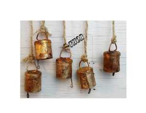 Carillon de vent Saregama en fer recouvert de cuivre, fait à la main, 2 pouces, style rustique-bohème moderne, pour intérieur/extérieur, jardin, musique de Noël - Product Image 4