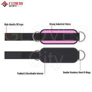 Stylized Multi-Gym Neoprene Padded D Ring <b>Ankle</b> Strap Straight Form Cable Kickback <b>Ankle</b> Cuff Strap By GLOVES City - Product Image 3