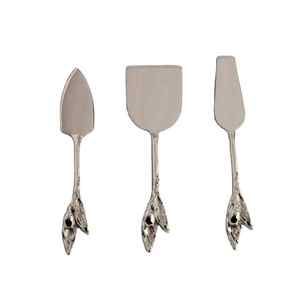 ชุดมีดชีสสแตนเลสทำมือขายดีอันดับต้นๆ พร้อมดีไซน์ทันสมัยหรูหราเคลือบเงินโบราณ - Product Image 2