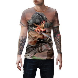 Áo Thun Vải Rock Thoáng Khí Và Chống Pilling In Thăng Hoa Áo Thun Anime Attack <span class=keywords><strong>On</strong></span> Titan Áo Thun Nam - Product Image 5