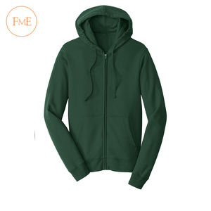 Sudadera con capucha personalizada para hombre, temporada de invierno de 100% algodón con cuello de sarga frontal con cremallera completa, logotipos personalizados y marca OEM - Product Image 5