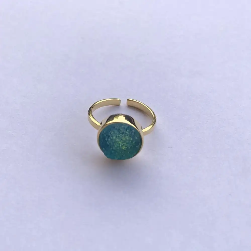 مجوهرات-خاتم دائري مصنوع من السكر الأزرق من الحجارة للبيع بالجملة بسعر المصنع عبر الإنترنت