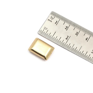 Wholesale <b>Metal</b> <b>Beads</b> Gold Tona Brass Rectangle Craft Findings Supplies Jewelry Gold Brass Findings Component - Product Image 2