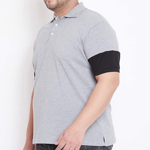 New Style Custom Logo Men Polo <b>Shirts</b> color gray Panel 100% Cotton - Product Image 3