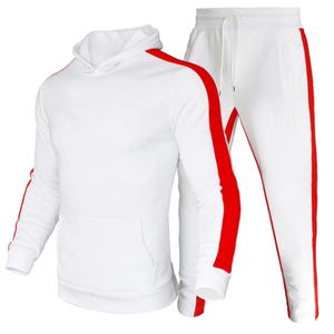 Costume de jogging unisexe de qualité supérieure sweat à capuche et pantalon de survêtement à séchage rapide 2 pièces ensembles avec impression contrastée pour homme et femme - Product Image 4