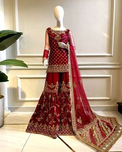 Vestido de novia NEW--BEAUTIFUL KAMEEZ ,GARARA, DUPATTA, embellecedor, DABKA, ZARI, trabajo para boda, 2022 - Product Image 1