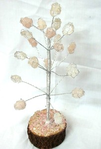 Árbol abatible de cuarzo rosa y cristal, árbol de cuarzo rosa y cristal, venta al por mayor - Product Image 2