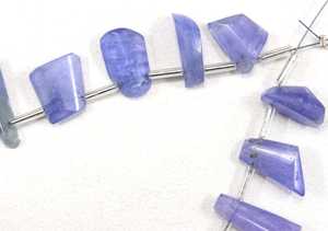Perles de pépites à facettes en pierre de Tanzanite naturelle, cristal de guérison, fabrication de bijoux faits à la main, 18 pièces - Product Image 4