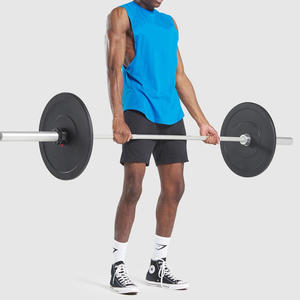 Camiseta sin mangas deportiva de gimnasio personalizada de alta calidad para hombre, dobladillo redondo con bolsillo con cremallera, estilo informal al por mayor - Product Image 3