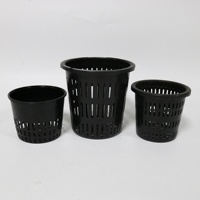 Pots en filet hydroponiques en PP Système capillaire d'arrosage automatique Maille fendue Noir Mini Design 1L Capacité TIDESTAR résistant à la Corrosion