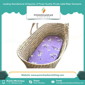 Custom Printed Super Soft 100% Organic Cotton Bassinet Sheets at Cheap Price - Product Image 5