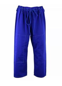 Pantalones de Jiu Jitsu brasileño azul de alta calidad, logotipos personalizados, tamaños hechos, Material de algodón, ropa deportiva directa de fábrica de Pakistán - Product Image 3