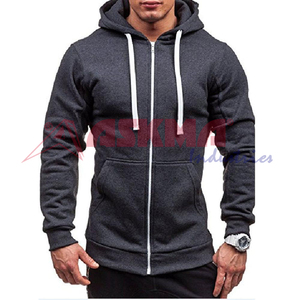 Pull-over à capuche zippé en molleton de 320 g/m² avec logo personnalisé Grandes tailles respirant et décontracté pour l'hiver Prix de gros - Product Image 5