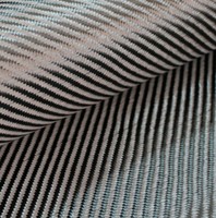 Tissu en fibre de carbone 3K Twill 4x4 métallisé noir brillant, finition brillante, épaisseur 0,25 mm, 240 g/m², pour bagages et accessoires