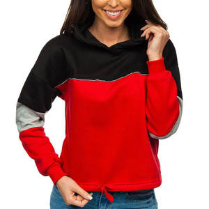 เสื้อกันหนาวมีฮู้ดผู้หญิง,ใส่เล่นกีฬาแบบเรียบง่ายพิมพ์ลายทั้งตัว - Product Image 5