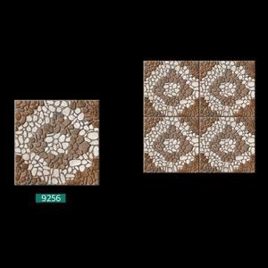 40x40cm กระเบื้องปูพื้นพอร์ซเลนดีไซน์ชิ้นเล็กสีน้ำตาลและสีครีม - Product Image 3