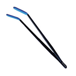 Pince à épiler à pointe courbée avec revêtement en PVC souple, pointe plate non-abrasive pour bijoux, aquarium et instruments vétérinaires - Product Image 2