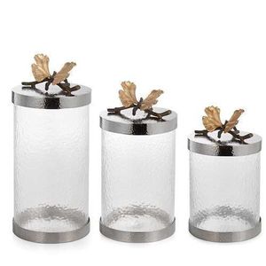 Designer Fancy <b>Canisters</b> Original Calla Lilly Designer Lid Metal Kitchenware All Seasons Cansiters With Metal Round Shape Lid - Product Image 3