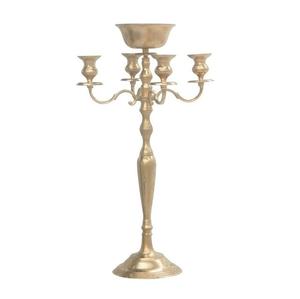 Bougeoirs autoportants personnalisés en métal poli, accessoires de décoration de mariage, chandelier - Product Image 1