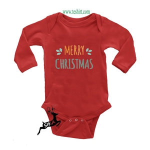 santa baby 2026 organic cotton Baby products newborn suit Christmas bulk infant rompers jersey baby romper Christmas sale - Product Image 1