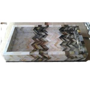 Mother of Pearl Tray Household Hotel Restaurant Food Serving Tray With Handle <b>MOP</b> Serving Tray <b>for</b> Hot <b>Sale</b> - Product Image 1