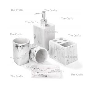 Ensemble de salle de bain en marbre et métal, qualité exclusive, taille et forme personnalisées, ensemble de salle de bain pour les meilleures ventes - Product Image 4